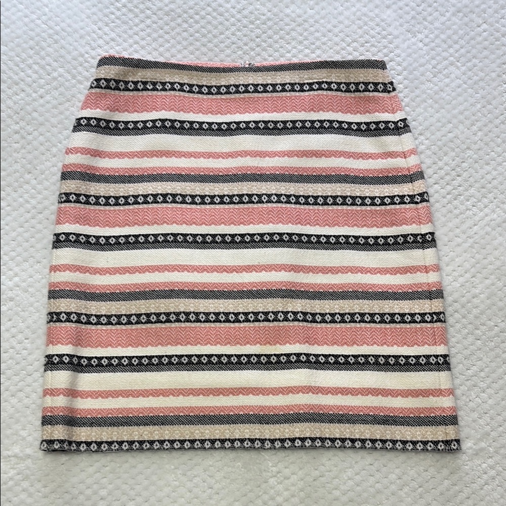 Loft Striped Pink and Black Women's Skirt